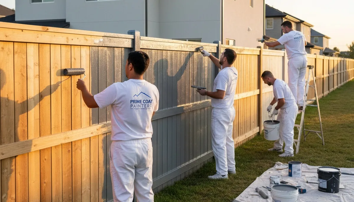 Professional fence painting in San Jose, CA by expert painters using durable outdoor finishes