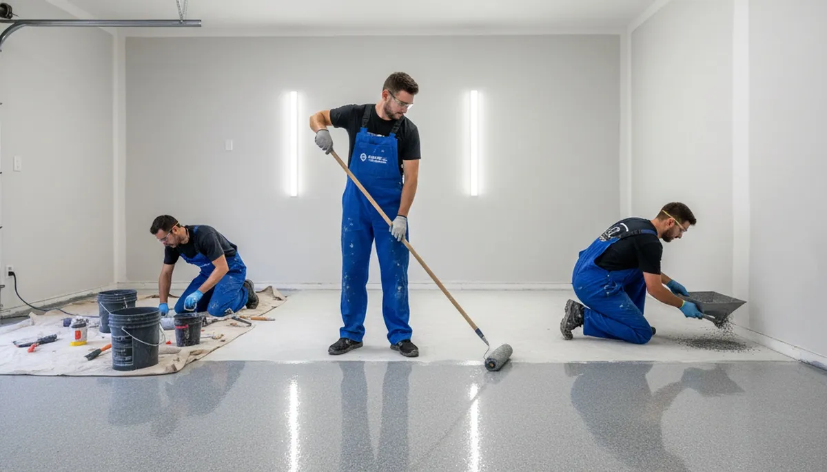 Professional epoxy garage floor coating in San Jose, CA by local house-painting experts