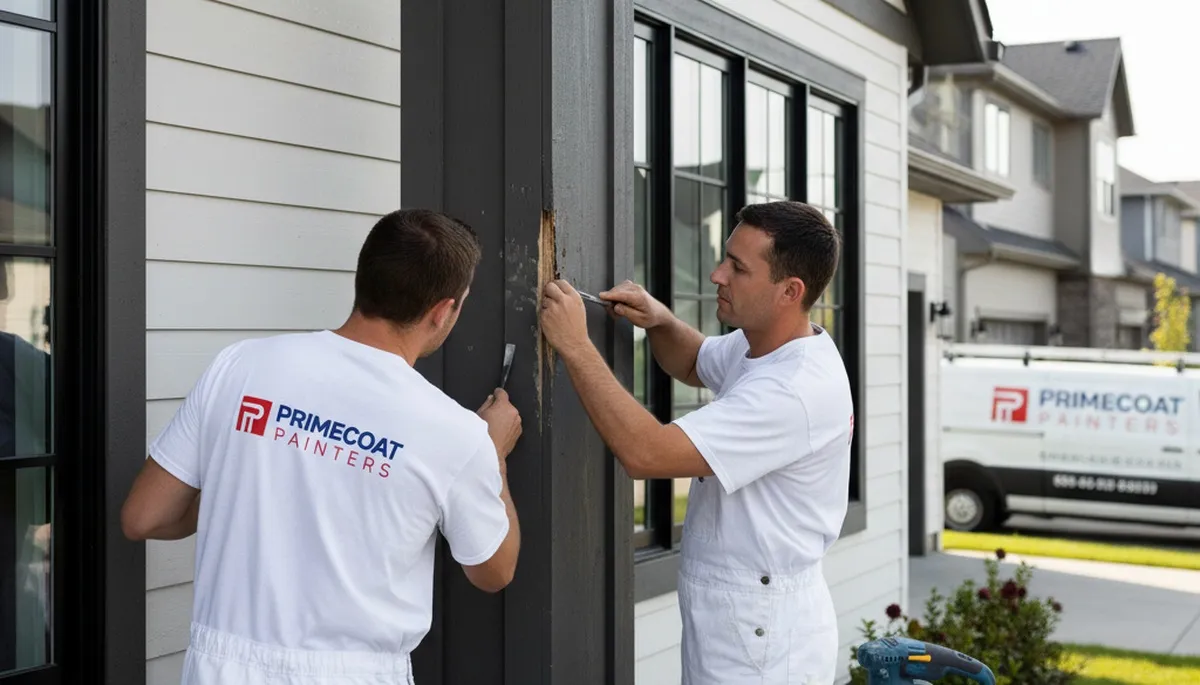 Professional wood rot repair on home exterior by expert painters in San Jose, CA